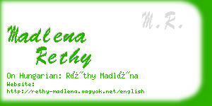 madlena rethy business card
